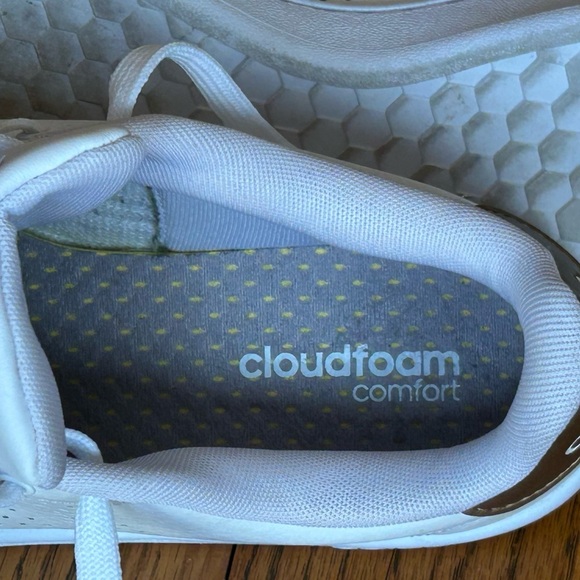 Adidas Advantage White Athletic Shoes with Cloudfoam Comfort Size 8 - Picture 8 of 9